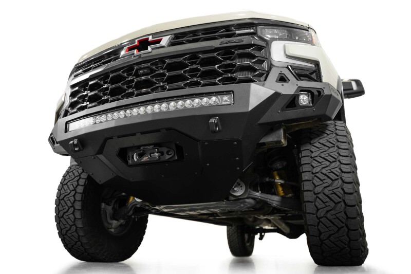 Chevrolet Silverado 1500 ZR2 Bumper - Front - Addictive Desert Designs - Stealth Fighter - Hammer Black - `25-`26